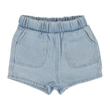 Pull On Shorts - Light Wash