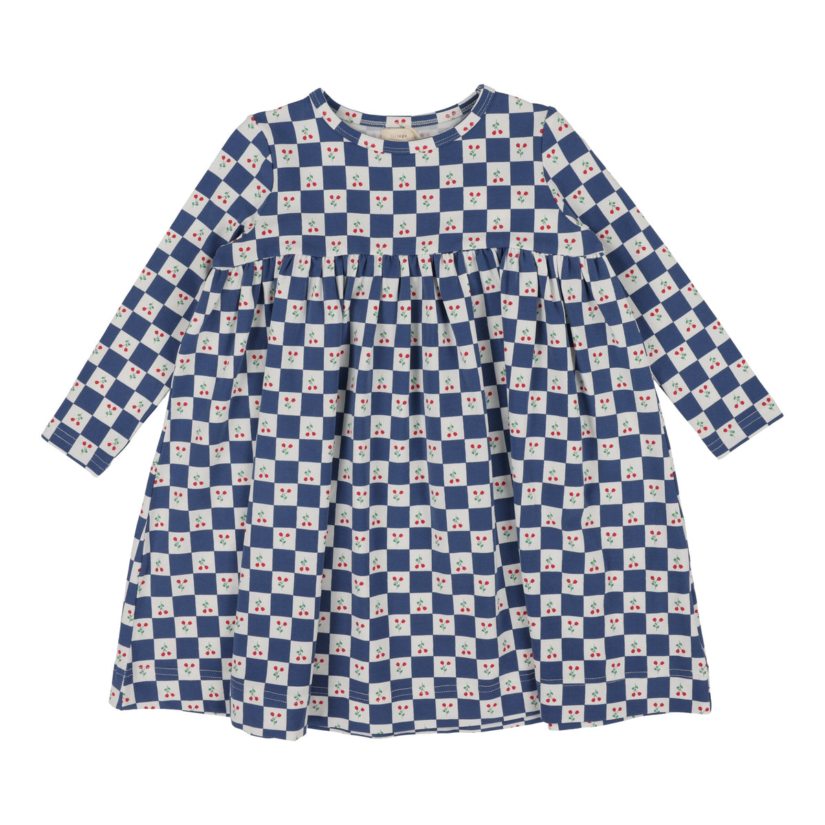 Checked Tulip Dress Long Sleeve