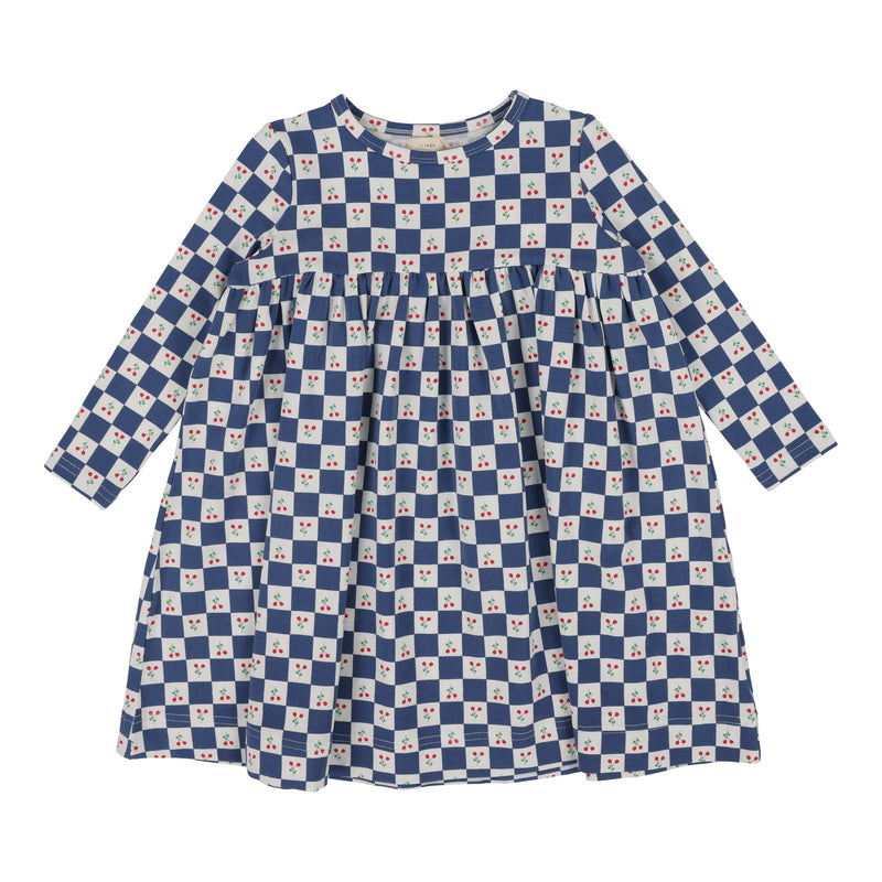 Checked Tulip Dress Long Sleeve