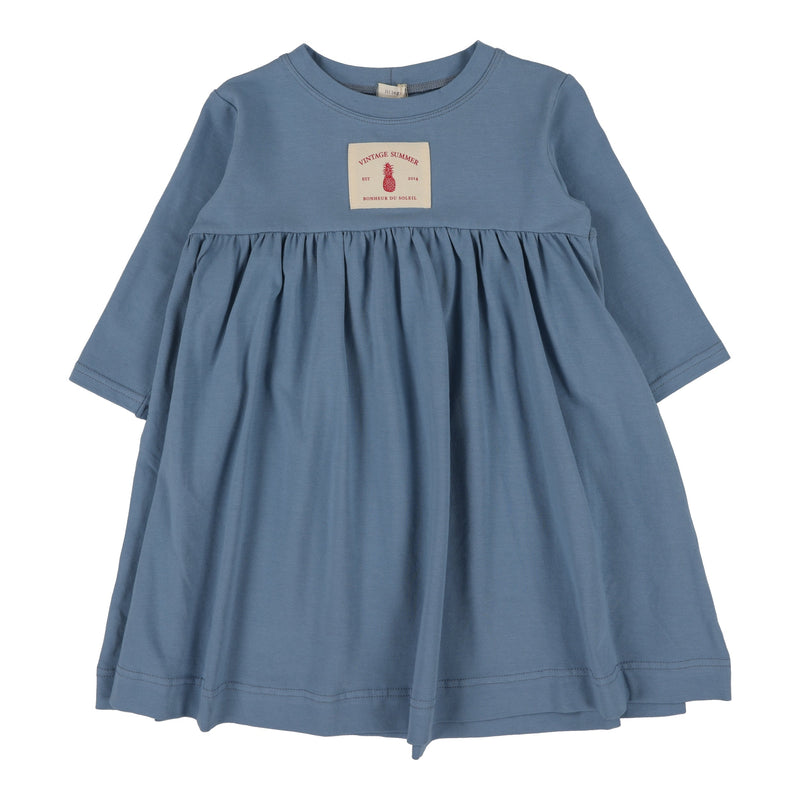 Patch Dress Three Quarter Sleeve