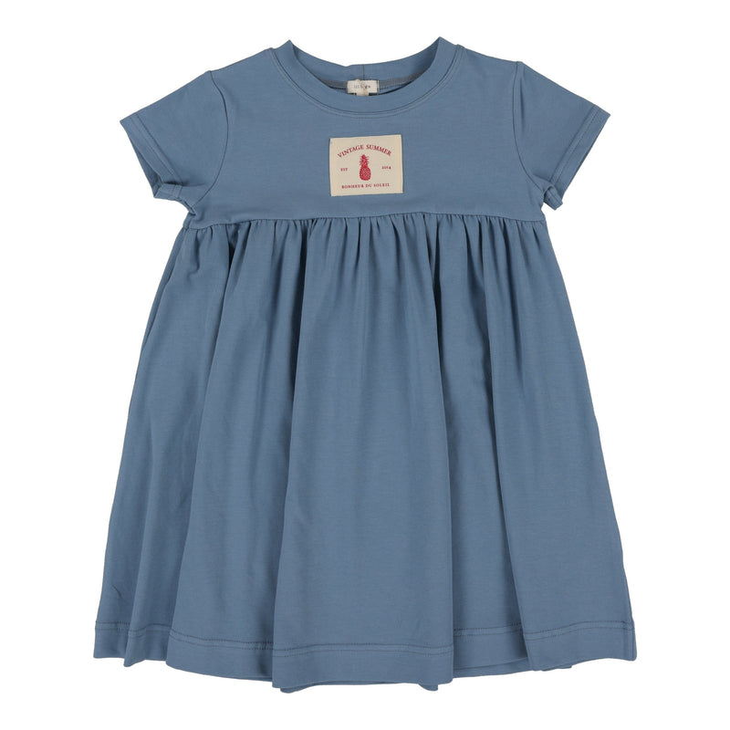 Patch dress short sleeve