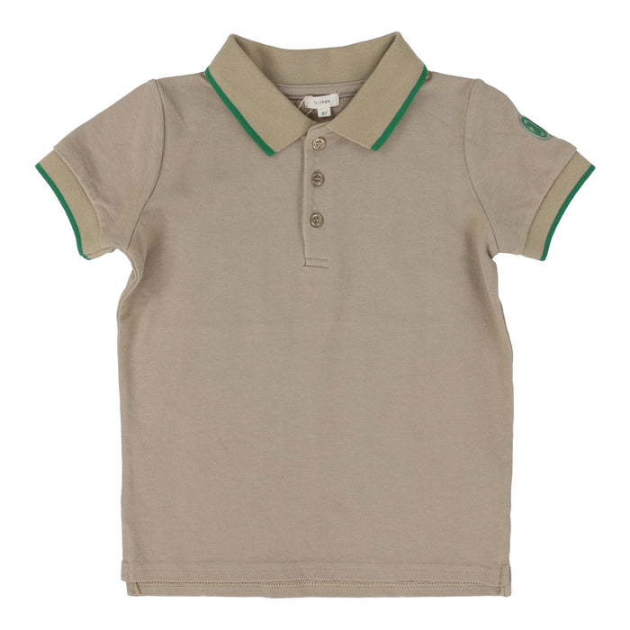 Taupe polo short sleeve