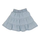 Tiered Denim Skirt