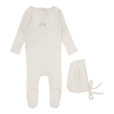 Striped Pointelle Footie Set