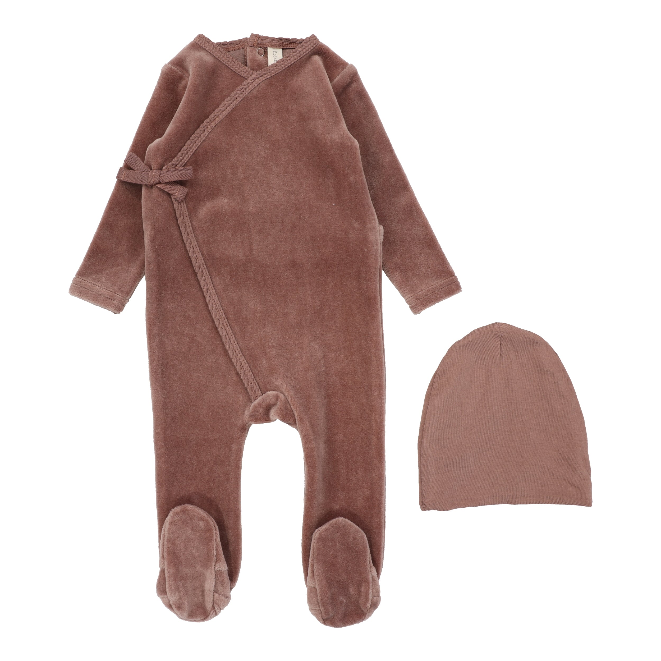 Velour Wrap Footie Set